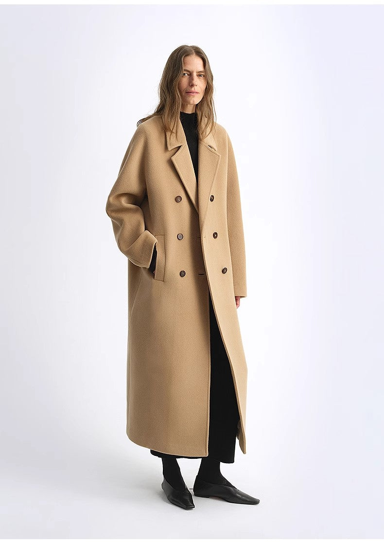 Sheep Wool Cashmere Blend - Double-Breasted Coat