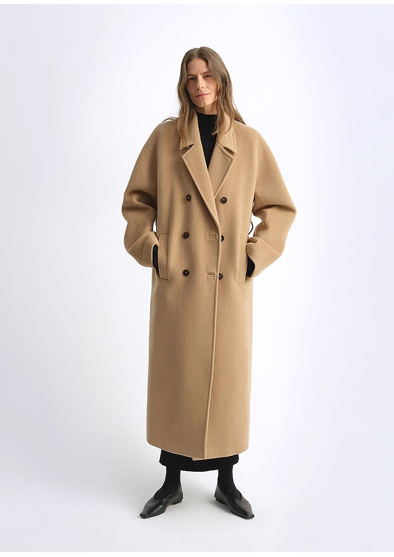 Sheep Wool Cashmere Blend - Double-Breasted Coat