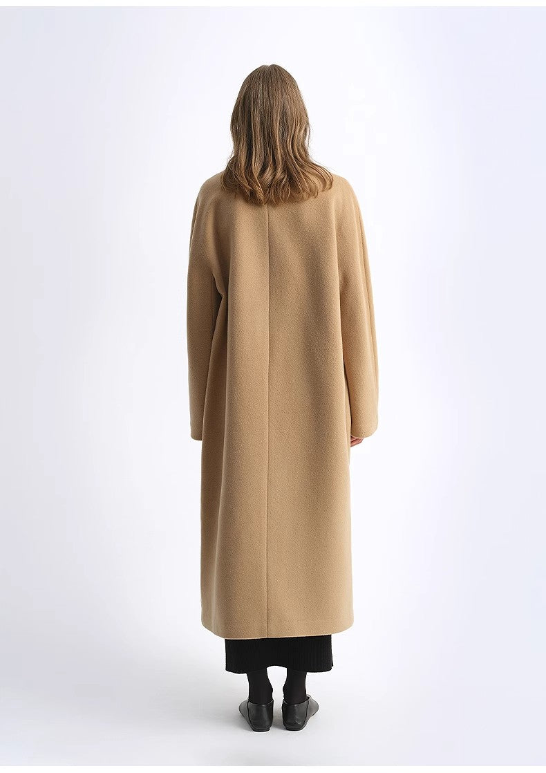 Sheep Wool Cashmere Blend - Double-Breasted Coat