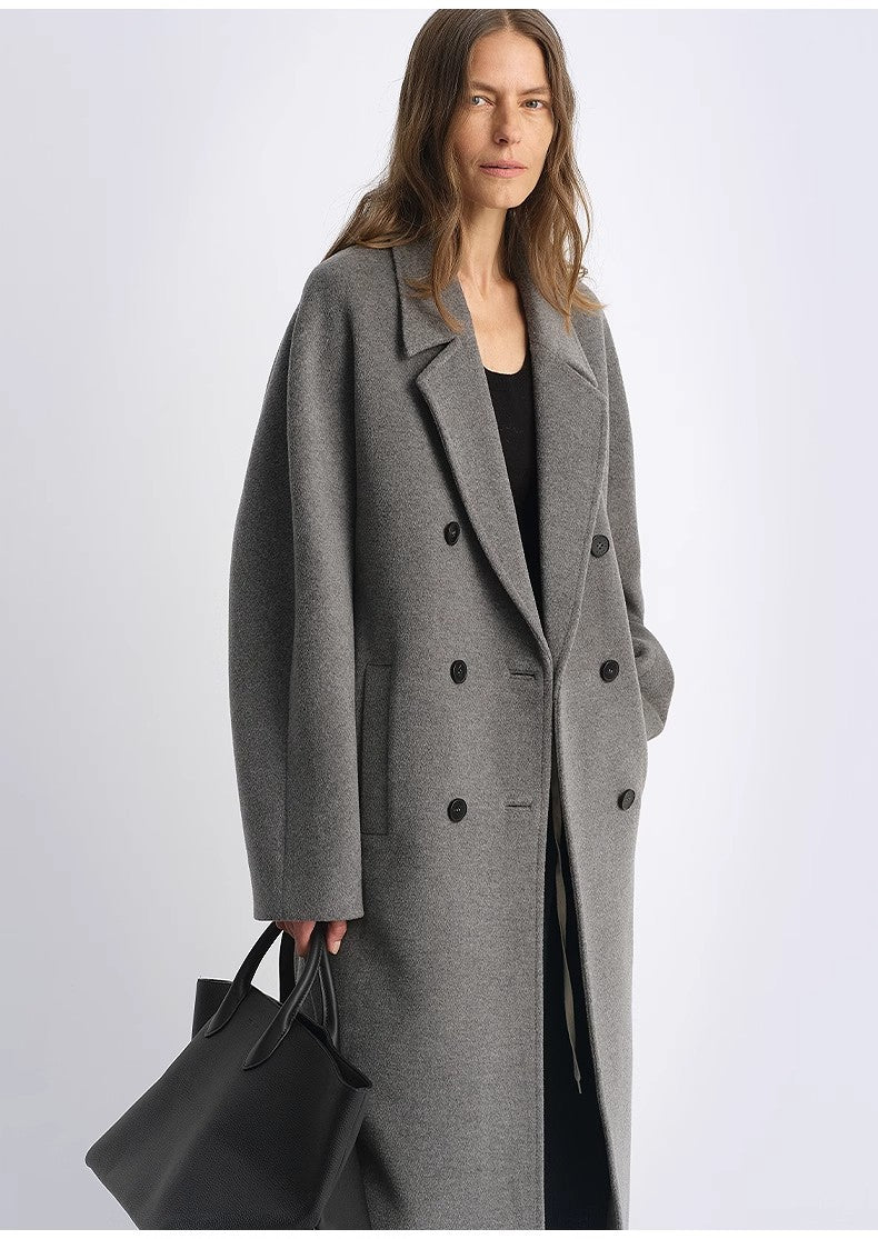 Sheep Wool Cashmere Blend - Double-Breasted Coat