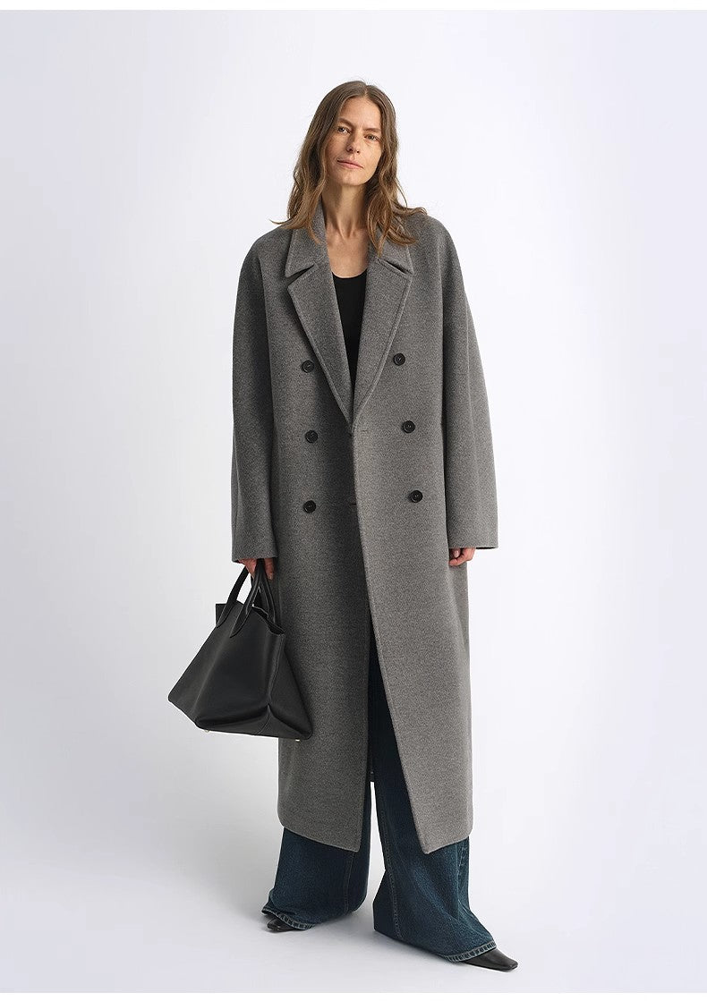 Sheep Wool Cashmere Blend - Double-Breasted Coat