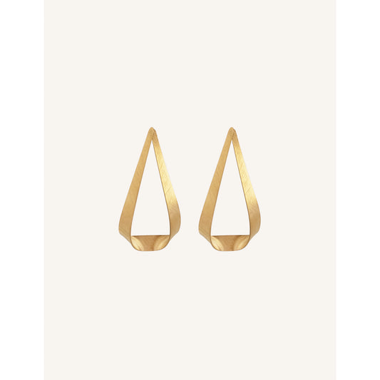 CUCOCUCA YXQ E356 Fine Stud Earrings Stainless Steel With Golden Brushed Finish Spain