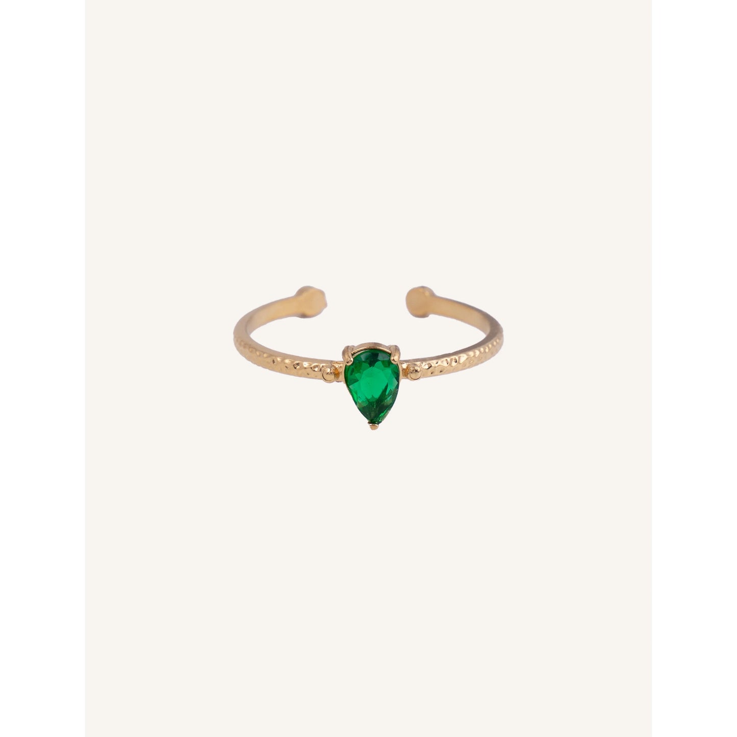 YHL R38 Green Stainless Steel Ring With Crystal Color G. Premium Crystal Rings