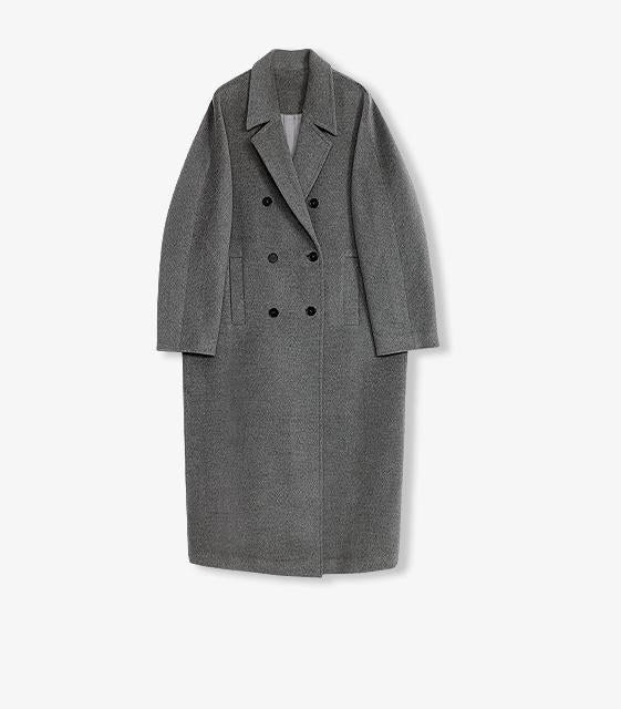 Sheep Wool Cashmere Blend - Double-Breasted Coat