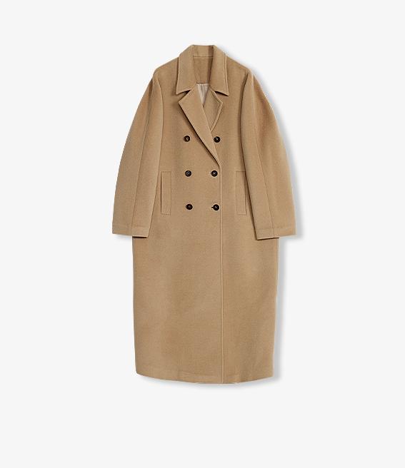 Sheep Wool Cashmere Blend - Double-Breasted Coat