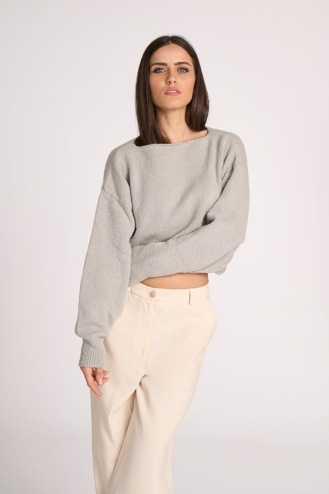 Maglione Crop Con Scollo a Barca - Bio Gaga