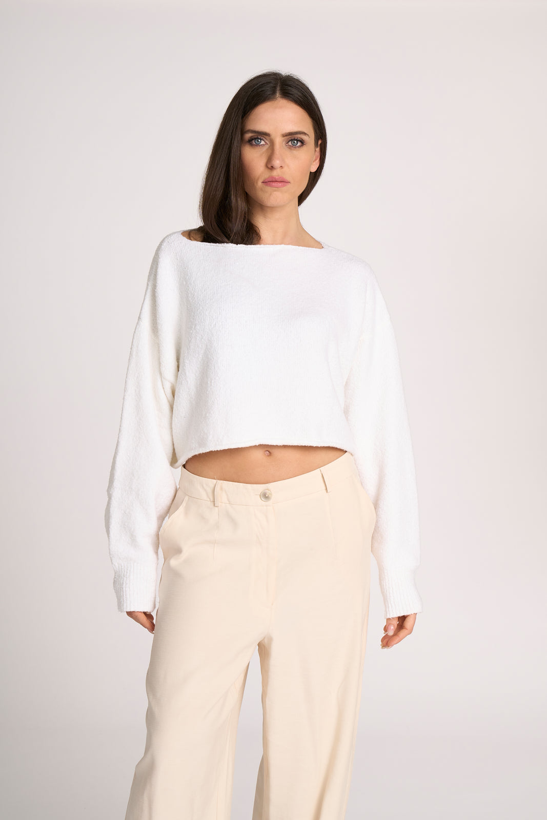 Maglione Crop Con Scollo a Barca - Bio Gaga