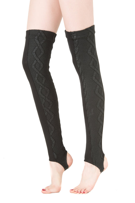 Braided knit bootlegs