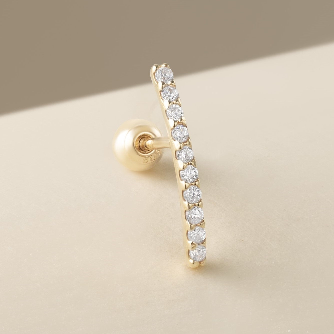 14K (58.5%) SOLID GOLD  BONNIE PIERCING