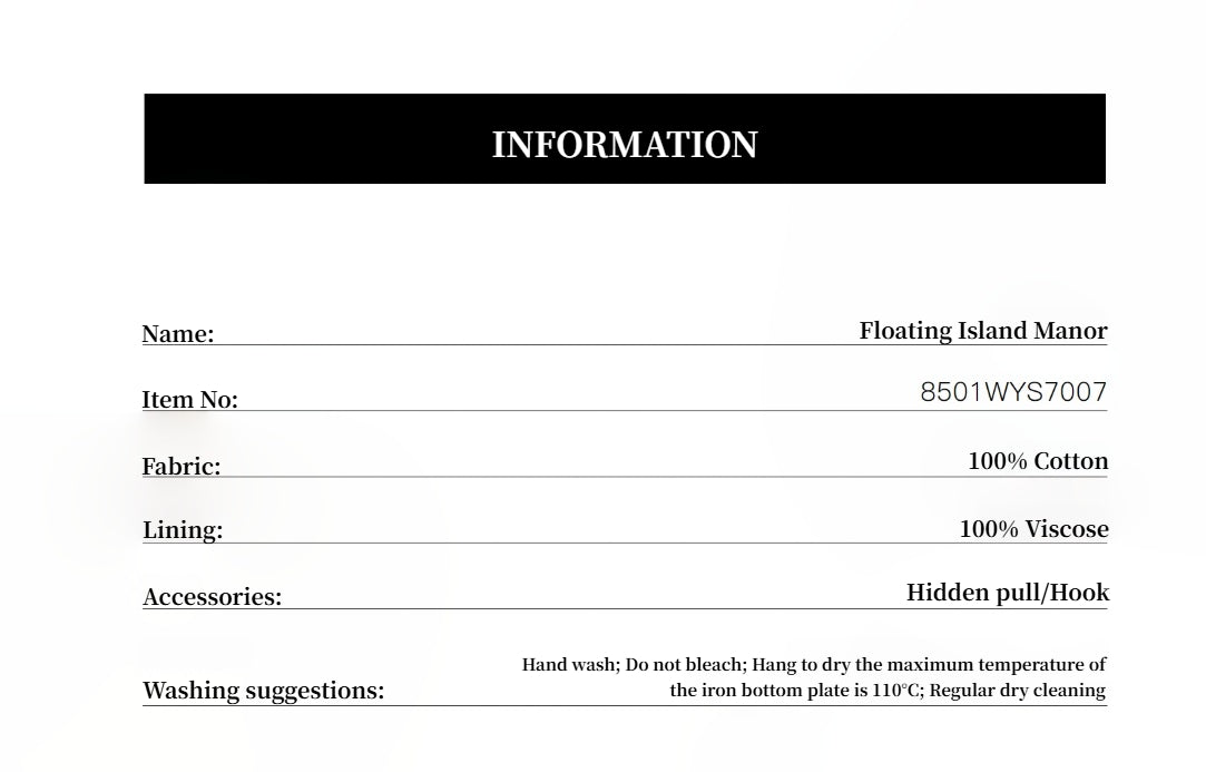 "Floating Island Manor" Small Stand-Up Collar Design Asymmetrical Halter Dress