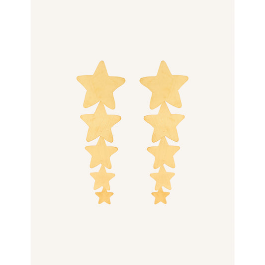 YXQ E414 Golden Brushed Stainless Steel Stud Earrings Fashionable YXQ E414 Golden Brushed Stainless Steel Stud Earrings