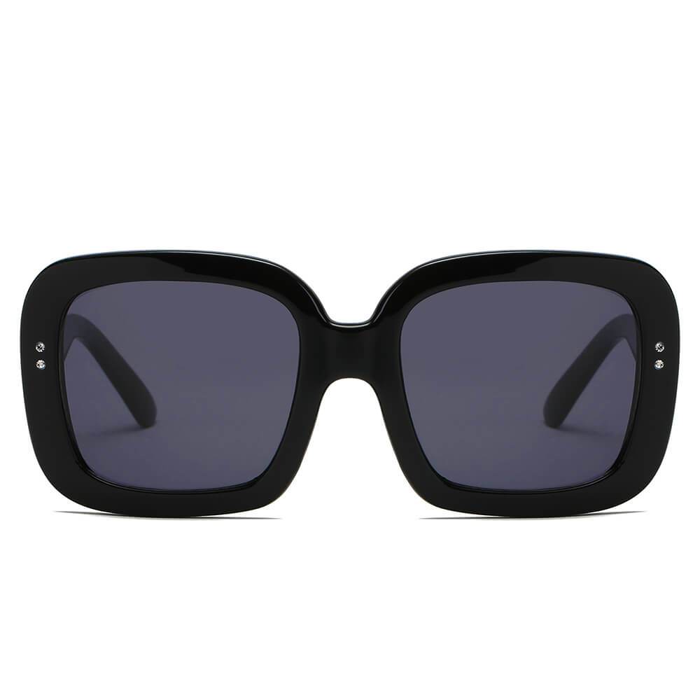 CLEMSON | Women Retro Trendy Vintage Bold Square Oversize Sunglasses