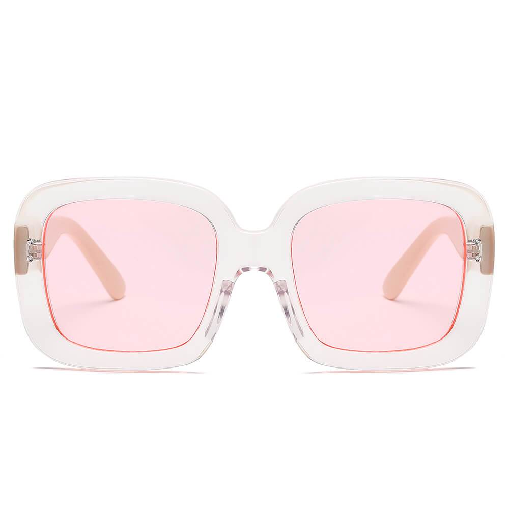 CLEMSON | Women Retro Trendy Vintage Bold Square Oversize Sunglasses