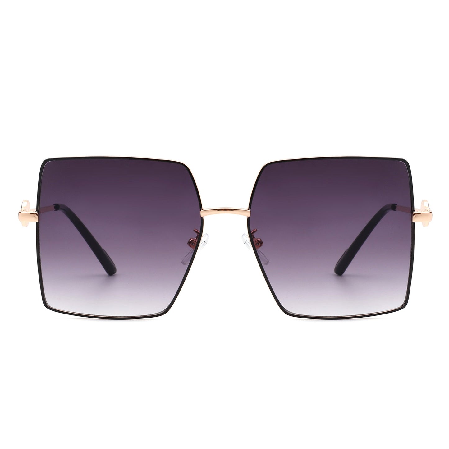 Benazia - Square Oversize Flat Top Large Tinted Women Fashion Sunglasses