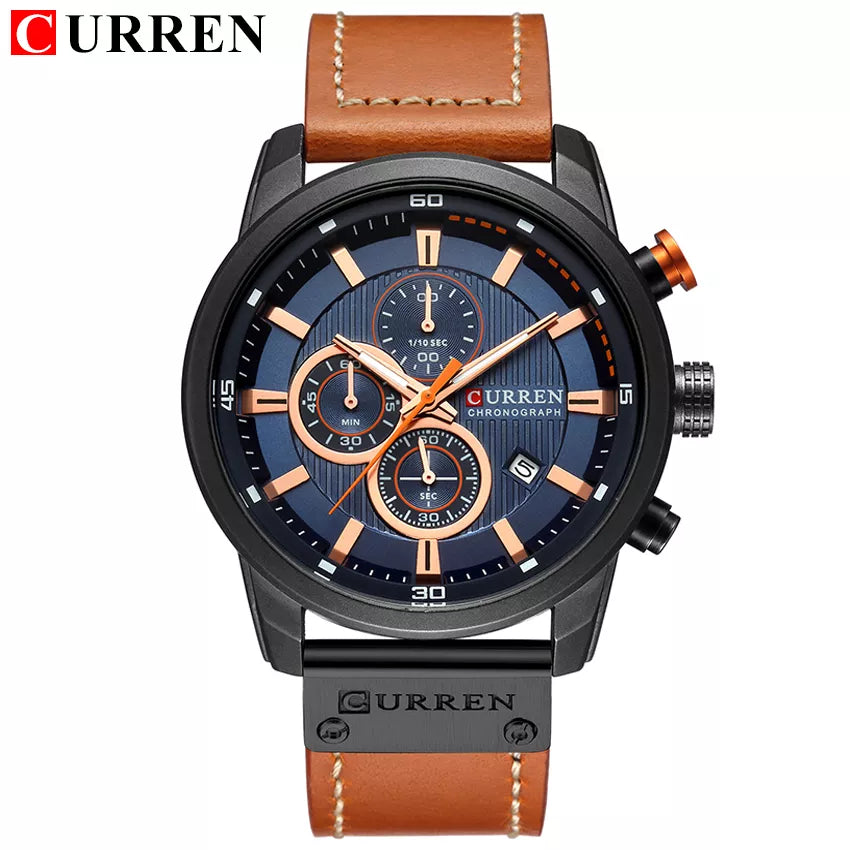 CURREN Date Quartz Men Watches Luxury Chronograph Relogio Masculino