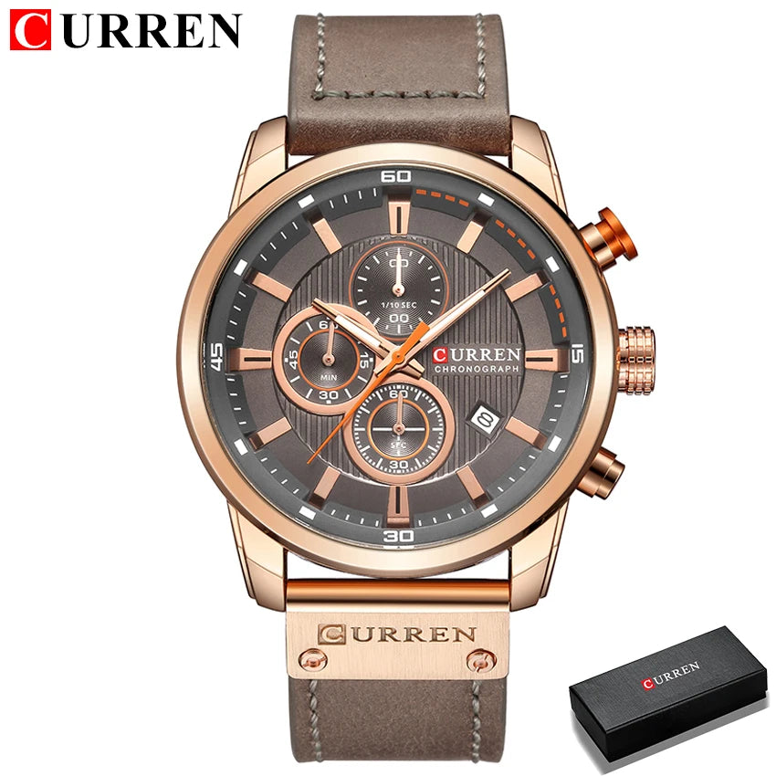 CURREN Date Quartz Men Watches Luxury Chronograph Relogio Masculino