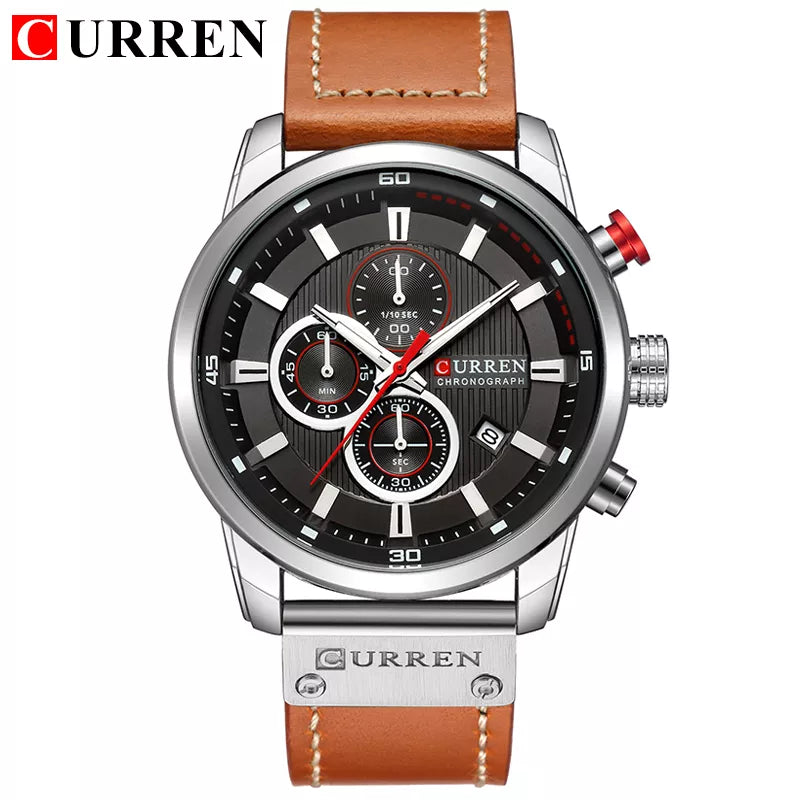 CURREN Date Quartz Men Watches Luxury Chronograph Relogio Masculino