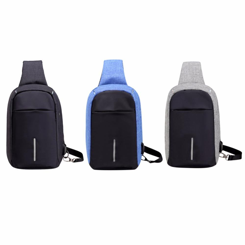 Antitheft External USB Charging Incline Shoulder Bag