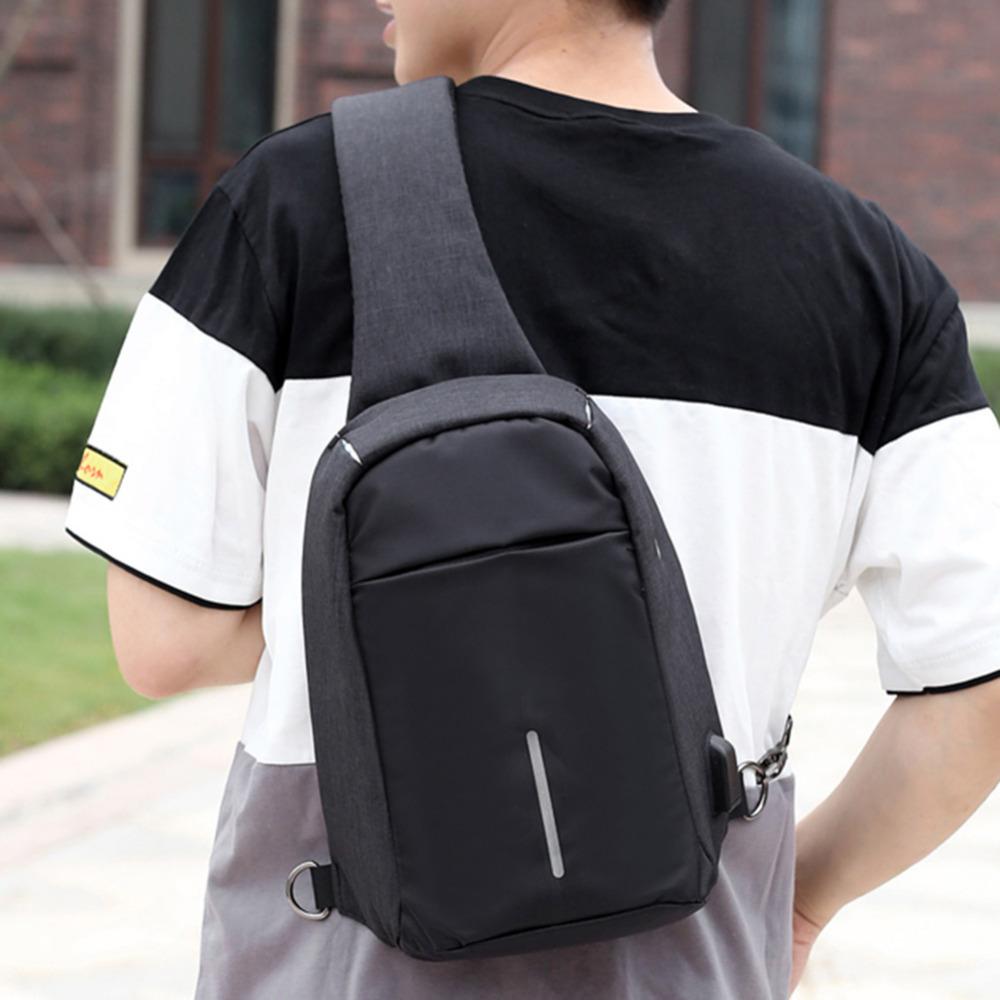 Antitheft External USB Charging Incline Shoulder Bag