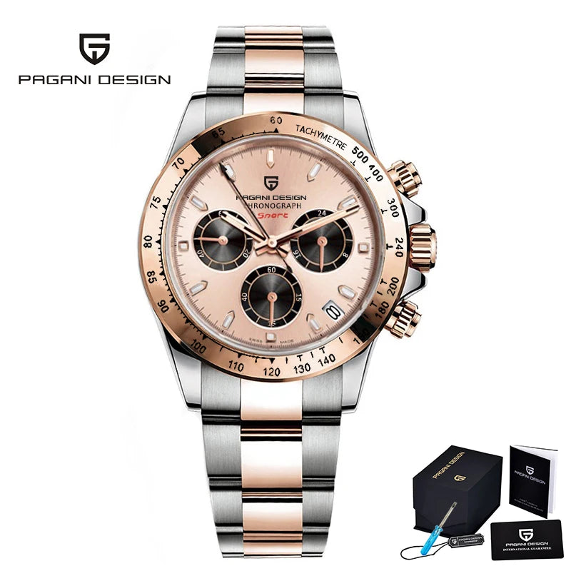 PAGANI DESIGN 2025 New Men's Watches Quartz Business Watch Mens Watches Top Brand Luxury Watch Men Chronograph VK63 Reloj Hombre