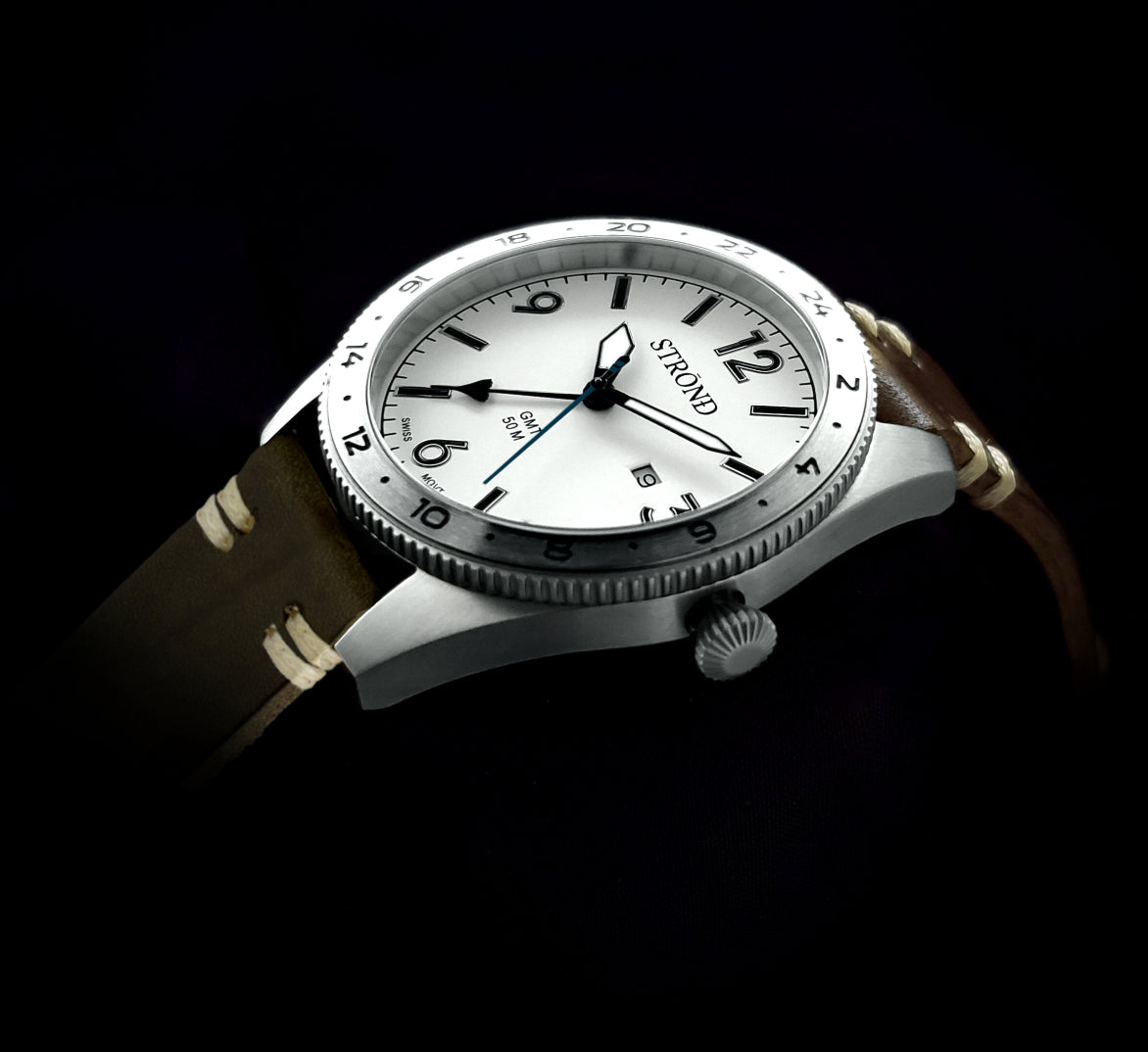 SSC-101 24h GMT, All Stainless Steel &amp; Cream