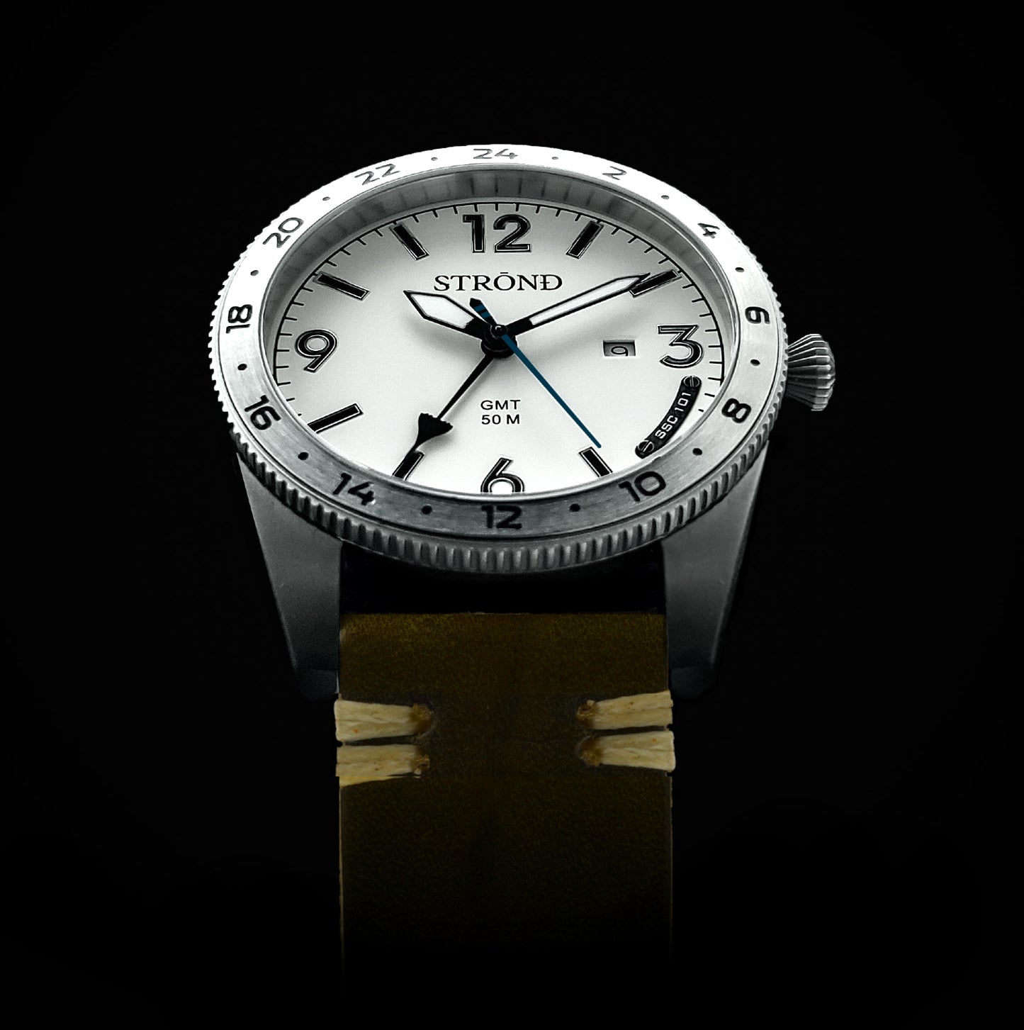 SSC-101 24h GMT, All Stainless Steel &amp; Cream