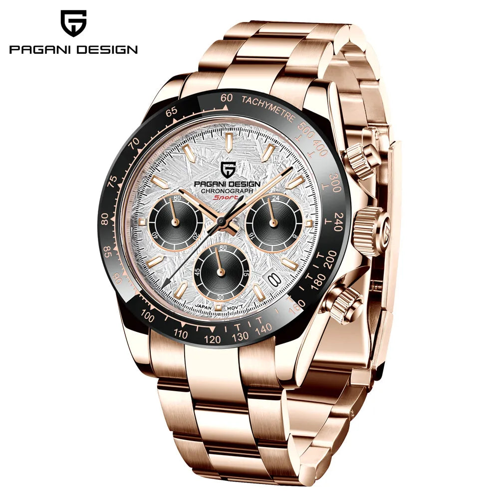 PAGANI DESIGN 2025 New Men's Watches Quartz Business Watch Mens Watches Top Brand Luxury Watch Men Chronograph VK63 Reloj Hombre