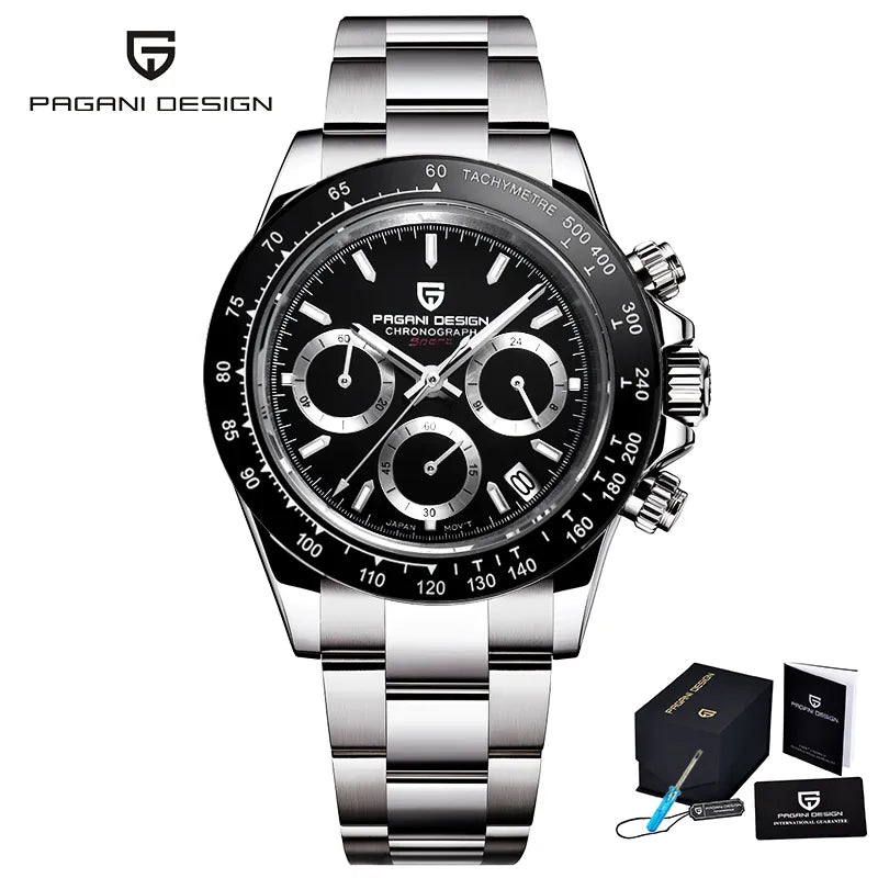 PAGANI DESIGN 2025 New Men's Watches Quartz Business Watch Mens Watches Top Brand Luxury Watch Men Chronograph VK63 Reloj Hombre