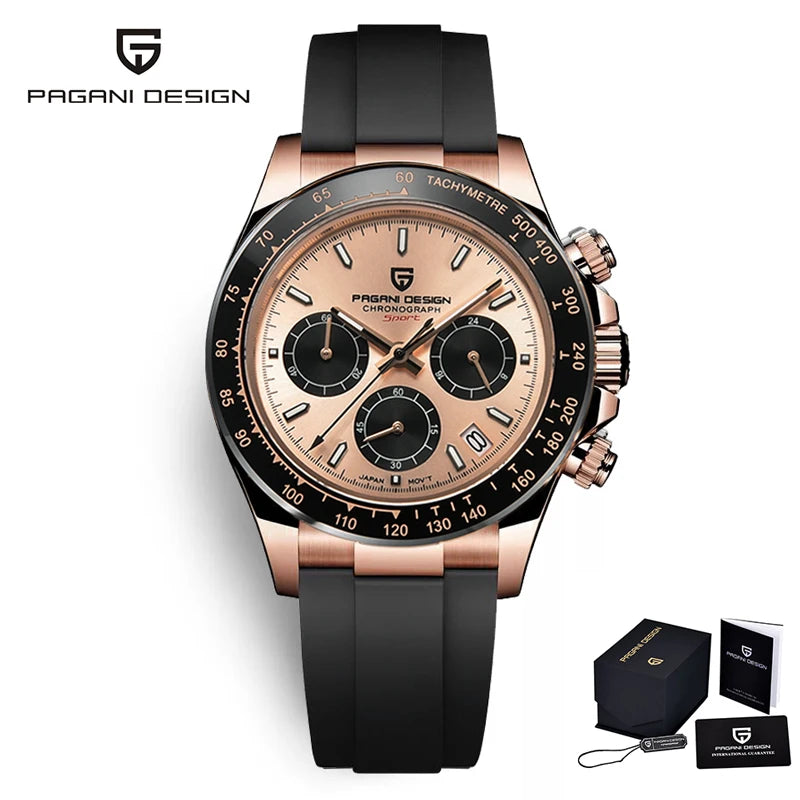 PAGANI DESIGN 2025 New Men's Watches Quartz Business Watch Mens Watches Top Brand Luxury Watch Men Chronograph VK63 Reloj Hombre