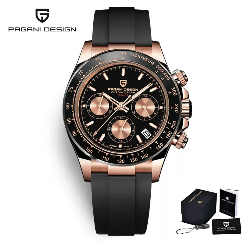 PAGANI DESIGN 2025 New Men's Watches Quartz Business Watch Mens Watches Top Brand Luxury Watch Men Chronograph VK63 Reloj Hombre