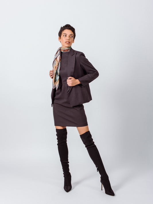 Classy Charcoal Wool Blazer