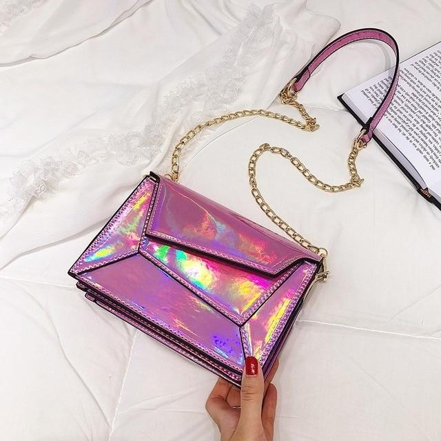 Contrast PU Leather Crossbody Shoulder Messenger Bag