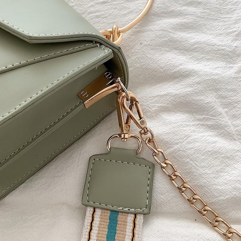 Contrast PU Leather Crossbody Shoulder Messenger Bag