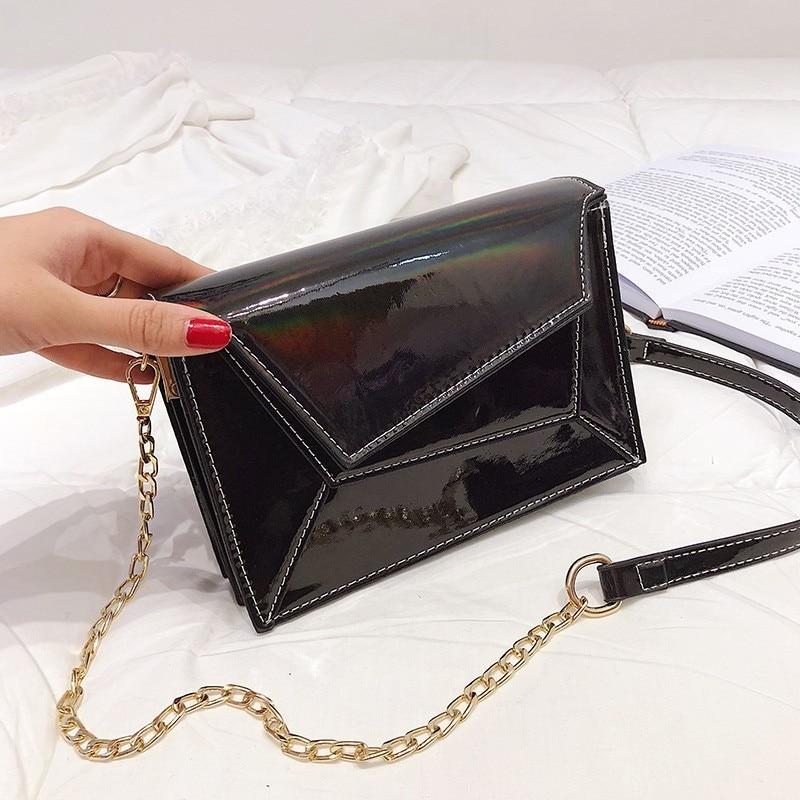 Contrast PU Leather Crossbody Shoulder Messenger Bag