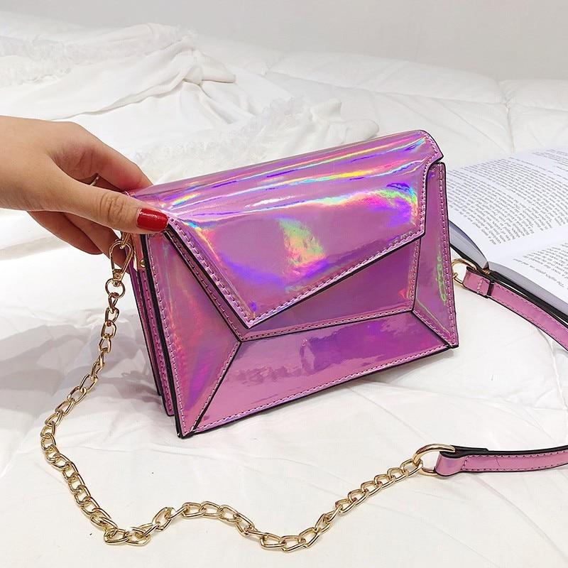 Contrast PU Leather Crossbody Shoulder Messenger Bag