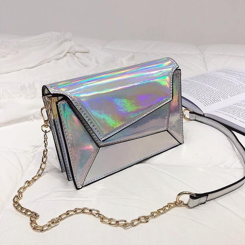 Contrast PU Leather Crossbody Shoulder Messenger Bag