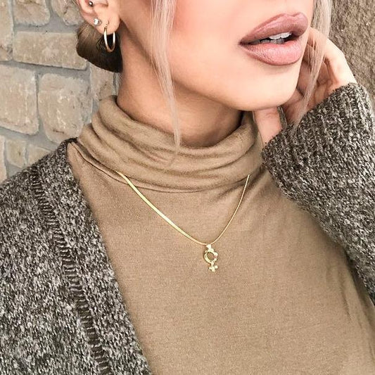 The Fierce Femme Necklace- Gold